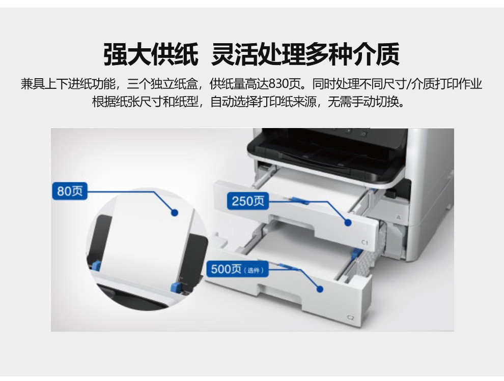 爱普生（EPSON）WF-C5790a A4彩色 打印/复印/扫描/传真 高速自动双面 办公一体打印机